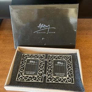 Michael Aram double heart mini frame 2x3. New, never used. Comes with packaging